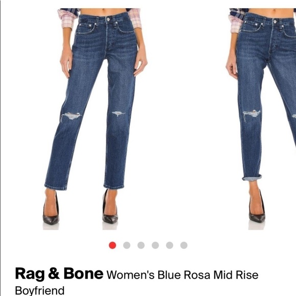 rag & bone Denim - Rag & bone Rosa Mid rise boyfriend jeans